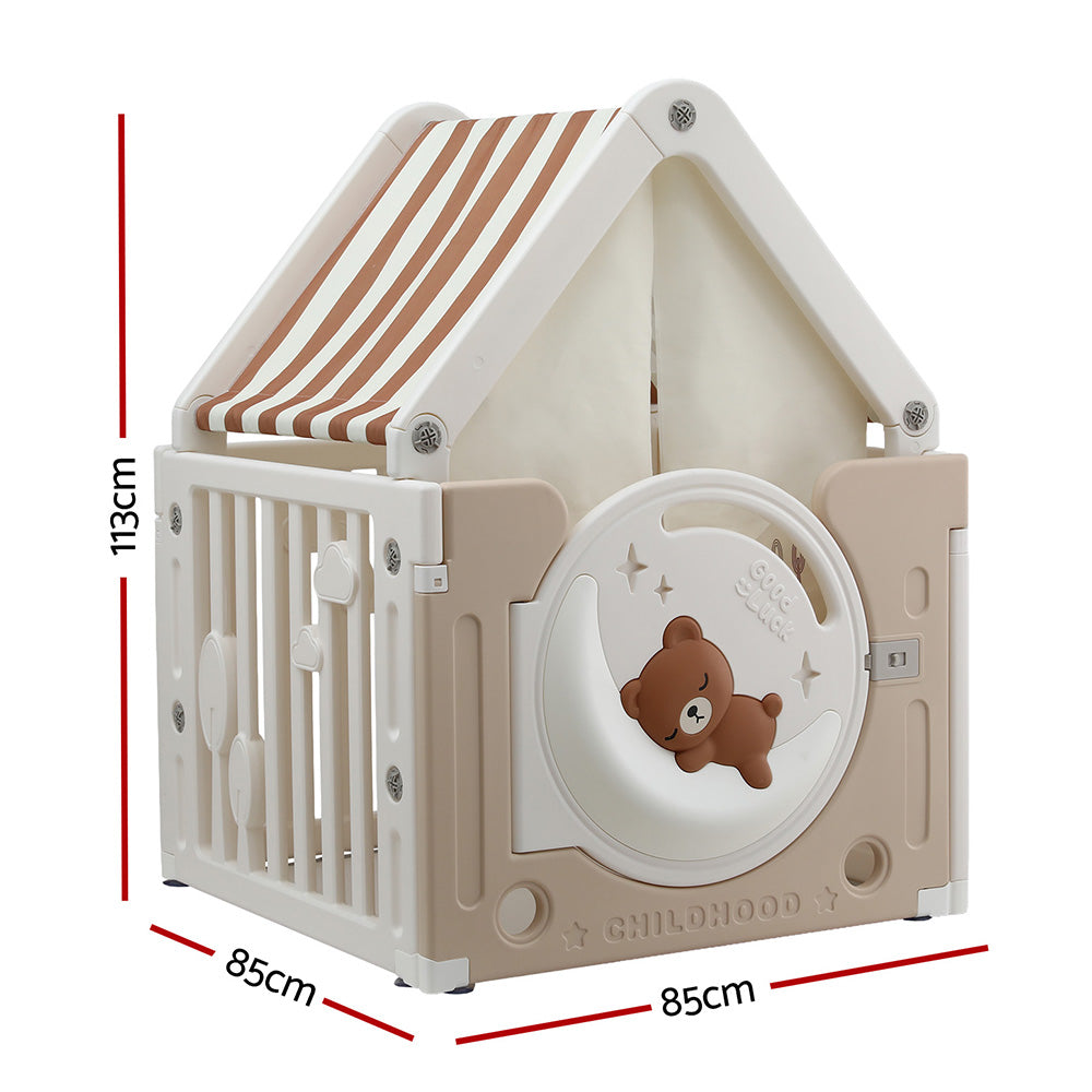 Keezi Kids Play Tent Playhouse Castle with Floor Mat 85CMX113CM-1