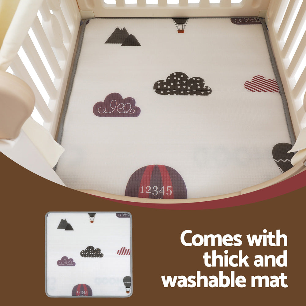 Keezi Kids Play Tent Playhouse Castle with Floor Mat 85CMX113CM-5