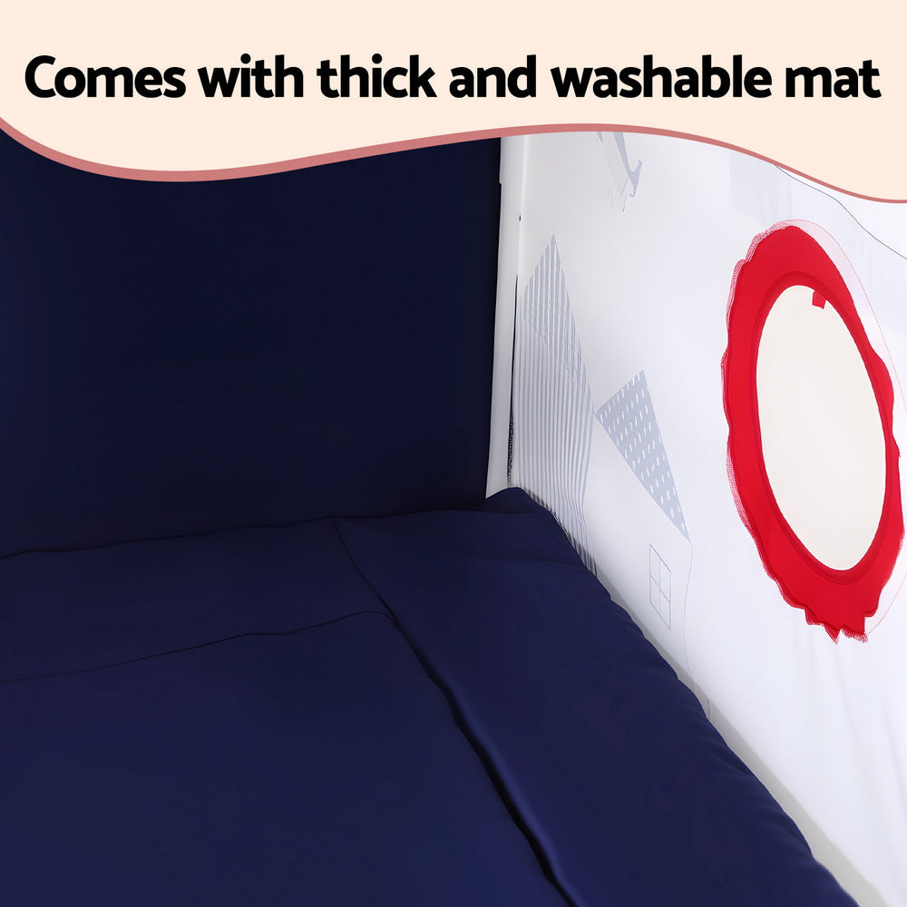 Keezi Kids Play Tent Playhouse Castle with Floor Mat String Ball Light 134X103CM-6