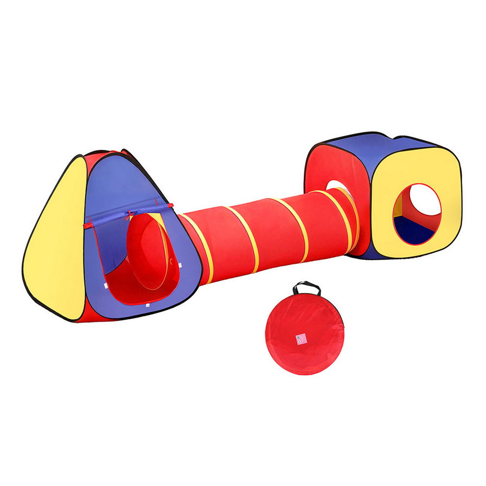 Keezi Kids Playhouse Play Tent Pop Up Teepee Castle Crawl Tunnel Outdoor Indoor Toys Children Gift-1