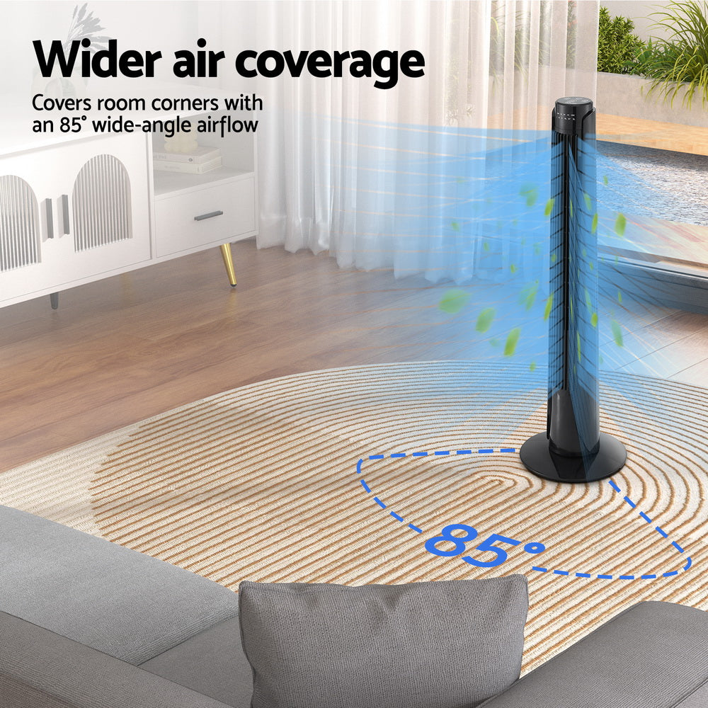 Devanti Tower Fan Oscillating 3 Speeds with Remote 93cm-4