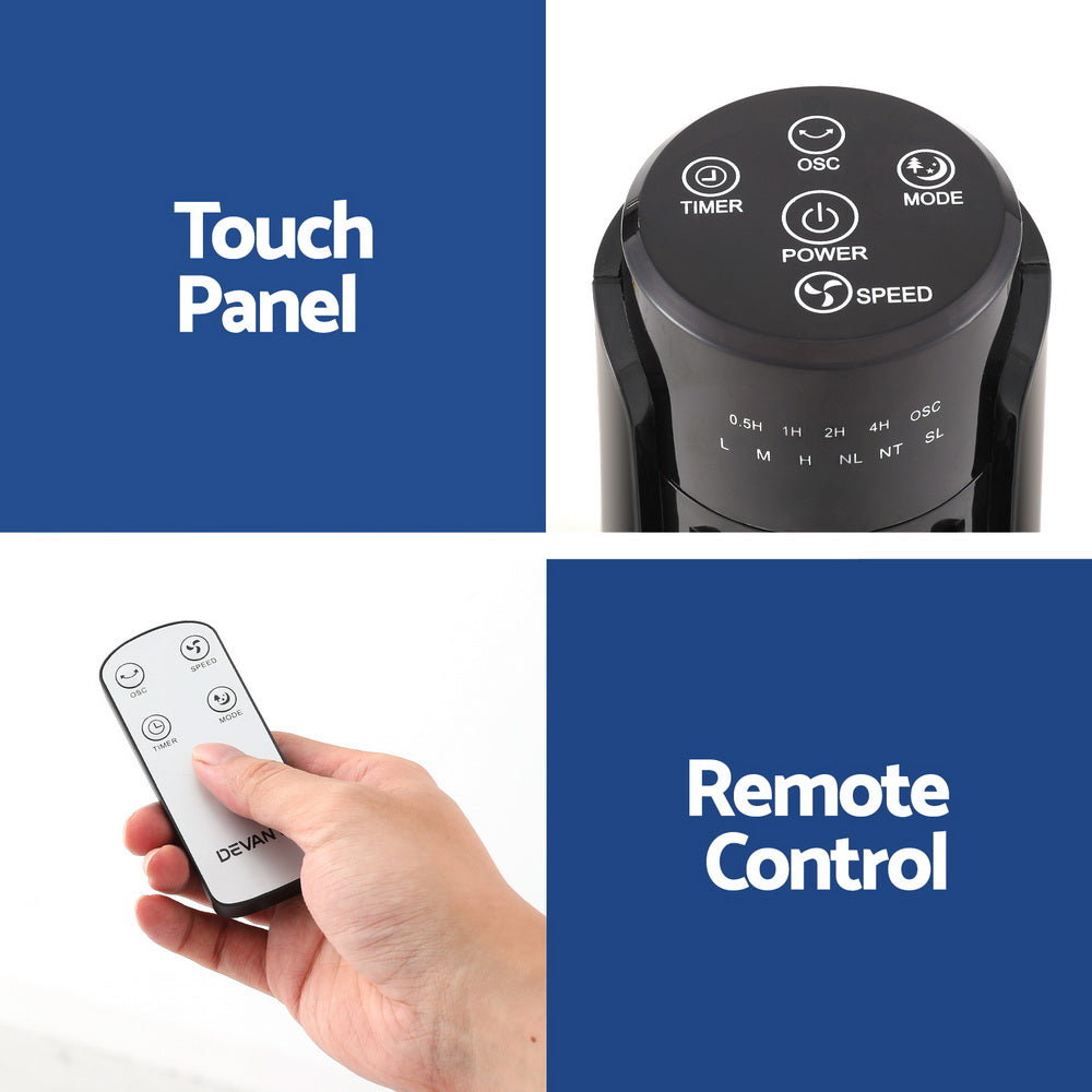 Devanti Tower Fan Oscillating 3 Speeds with Remote 93cm-5