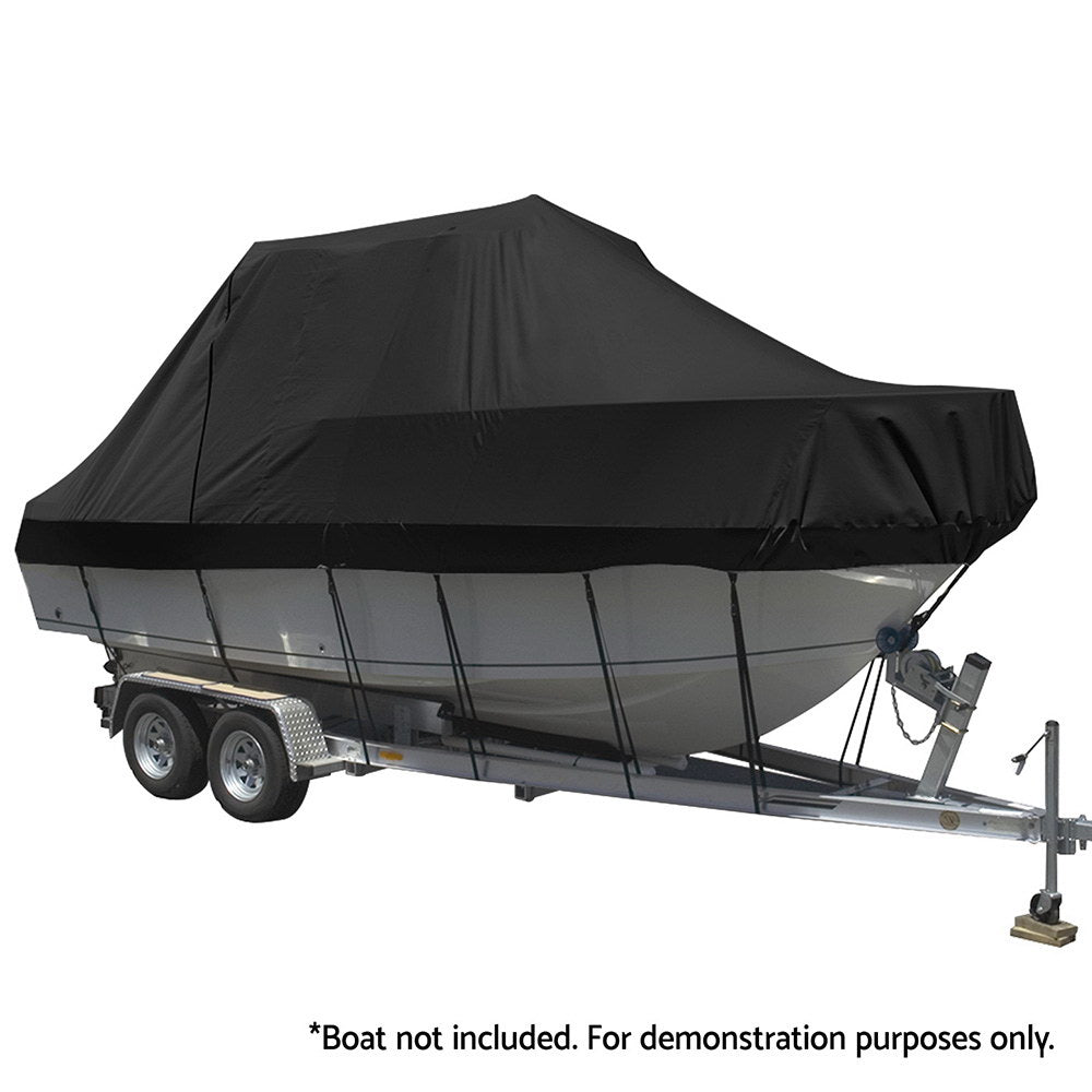 Seamanship Boat Cover 19-21ft Trailerable Jumbo Marine Grade Heavy Duty Black-1