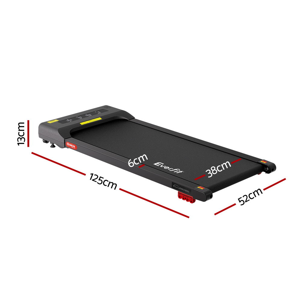Everfit Treadmill Electric Walking Pad Incline Under Desk Home Gym 380mm Black-1