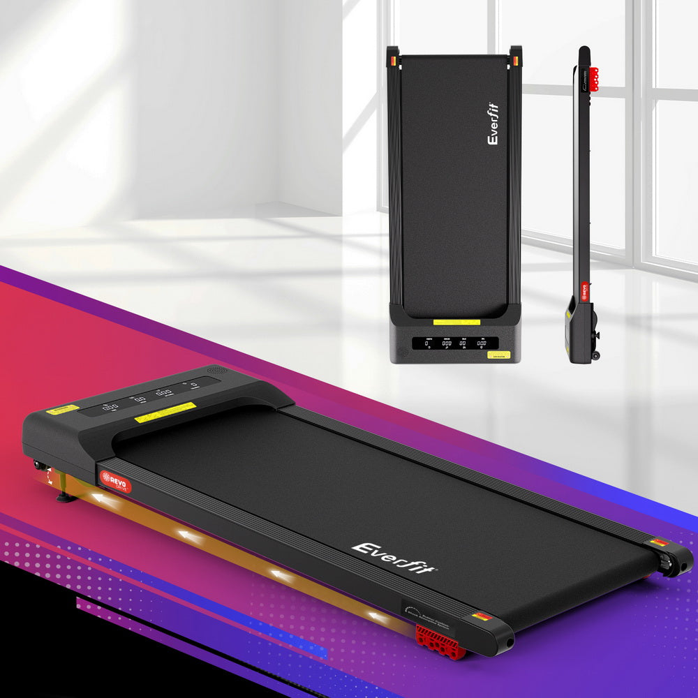 Everfit Treadmill Electric Walking Pad Incline Under Desk Home Gym 380mm Black-6