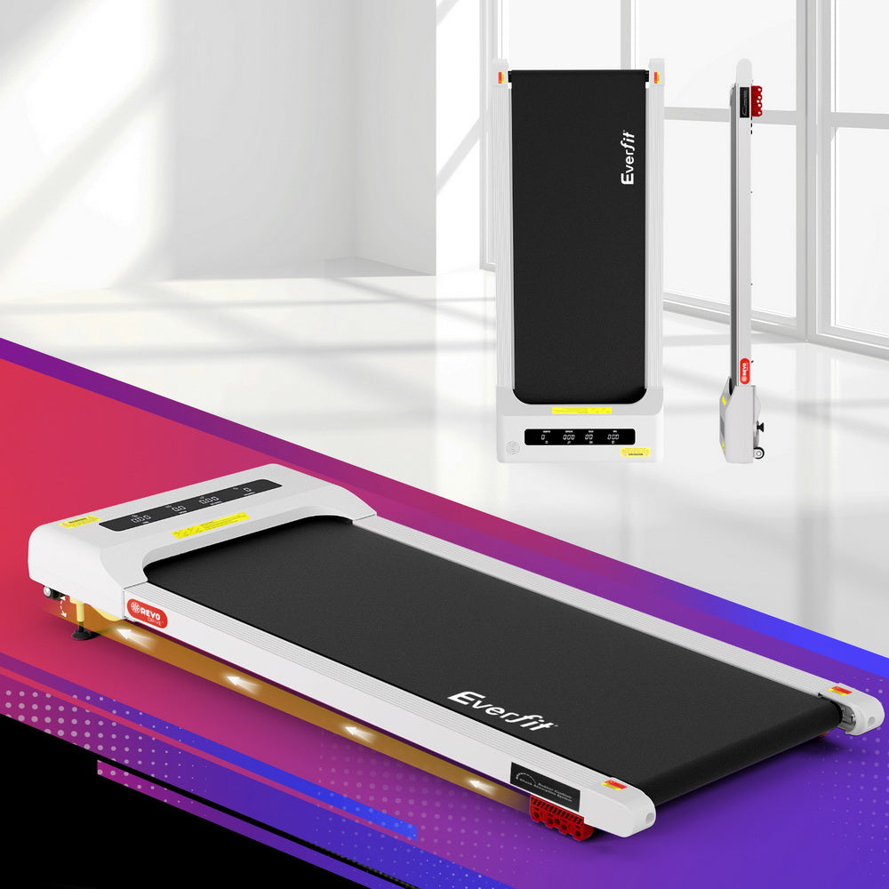 Everfit Treadmill Electric Walking Pad Incline Under Desk Home Gym 380mm White-6