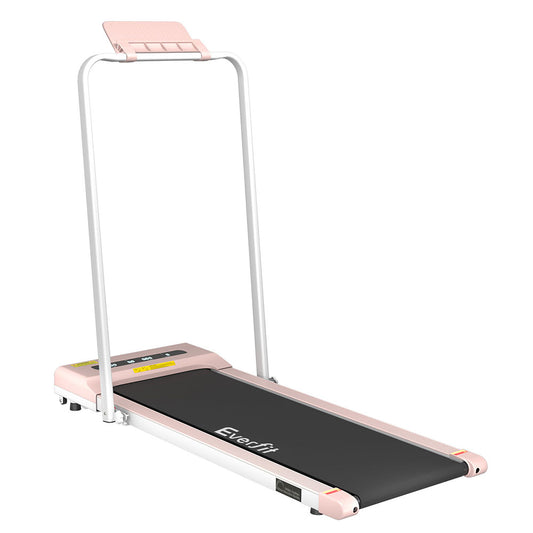 Everfit Treadmill Electric Walking Pad Under Desk Home Gym Fitness 380mm Pink-0