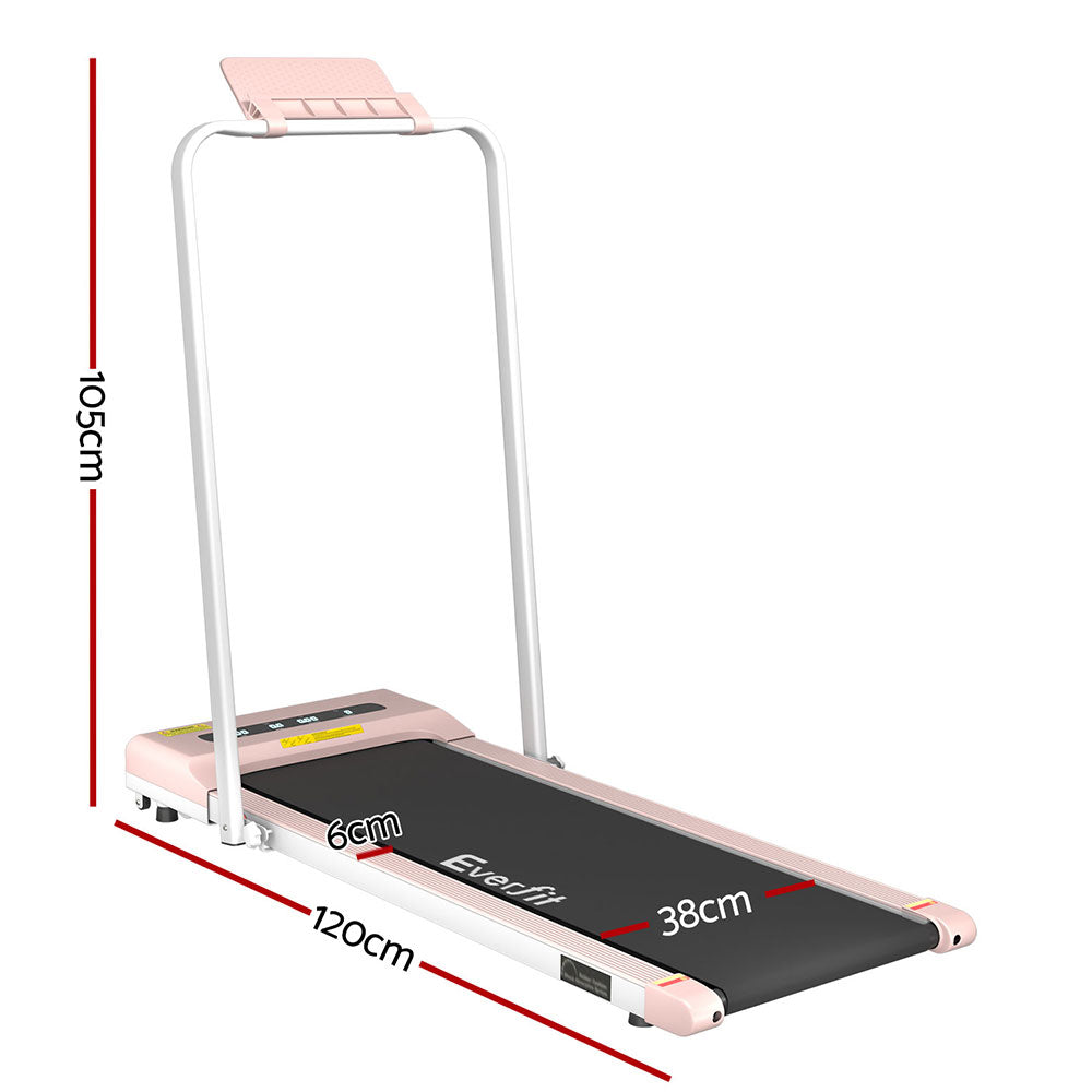 Everfit Treadmill Electric Walking Pad Under Desk Home Gym Fitness 380mm Pink-1