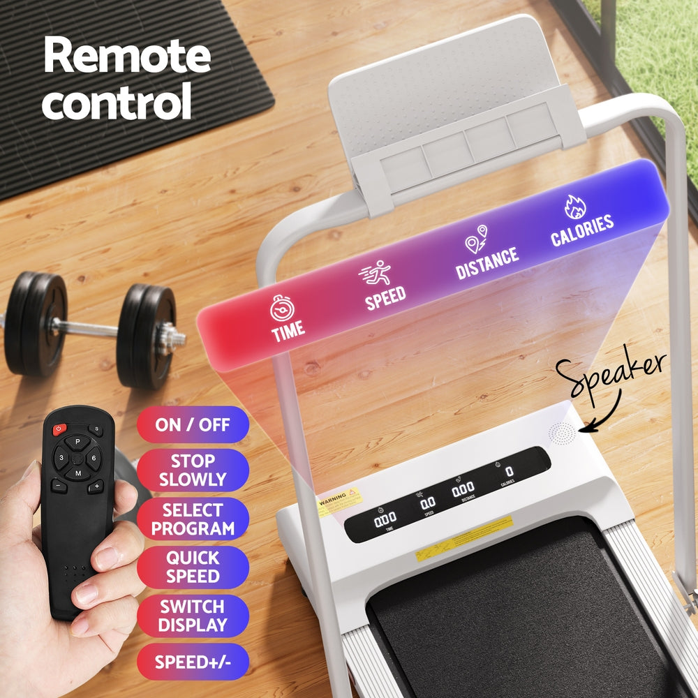 Everfit Treadmill Electric Walking Pad Under Desk Home Gym Fitness 380mm White-5