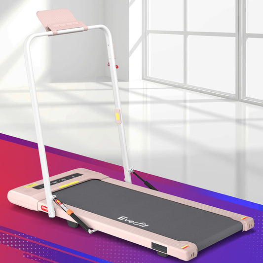 Everfit Treadmill Electric Walking Pad Under Desk Home Gym Fitness 400mm Pink-0