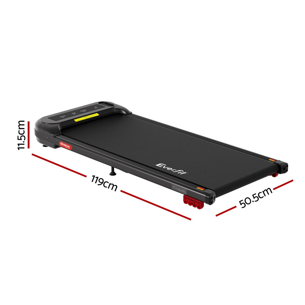 Everfit Treadmill Electric Walking Pad with Incline Under Desk Home Gym Black-1