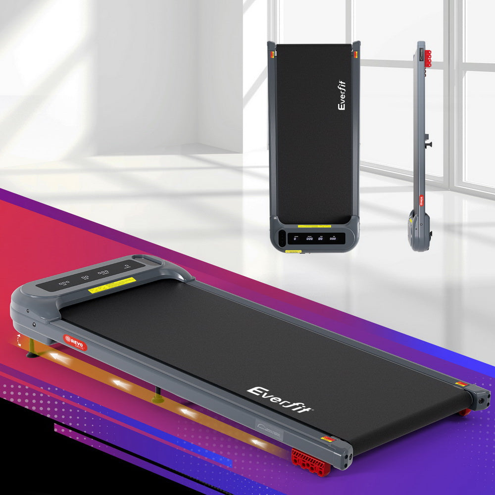 Everfit Treadmill Electric Walking Pad with Incline Under Desk Home Gym Grey-6