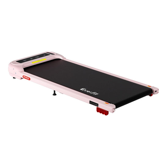 Everfit Treadmill Electric Walking Pad with Incline Under Desk Home Gym Pink-0
