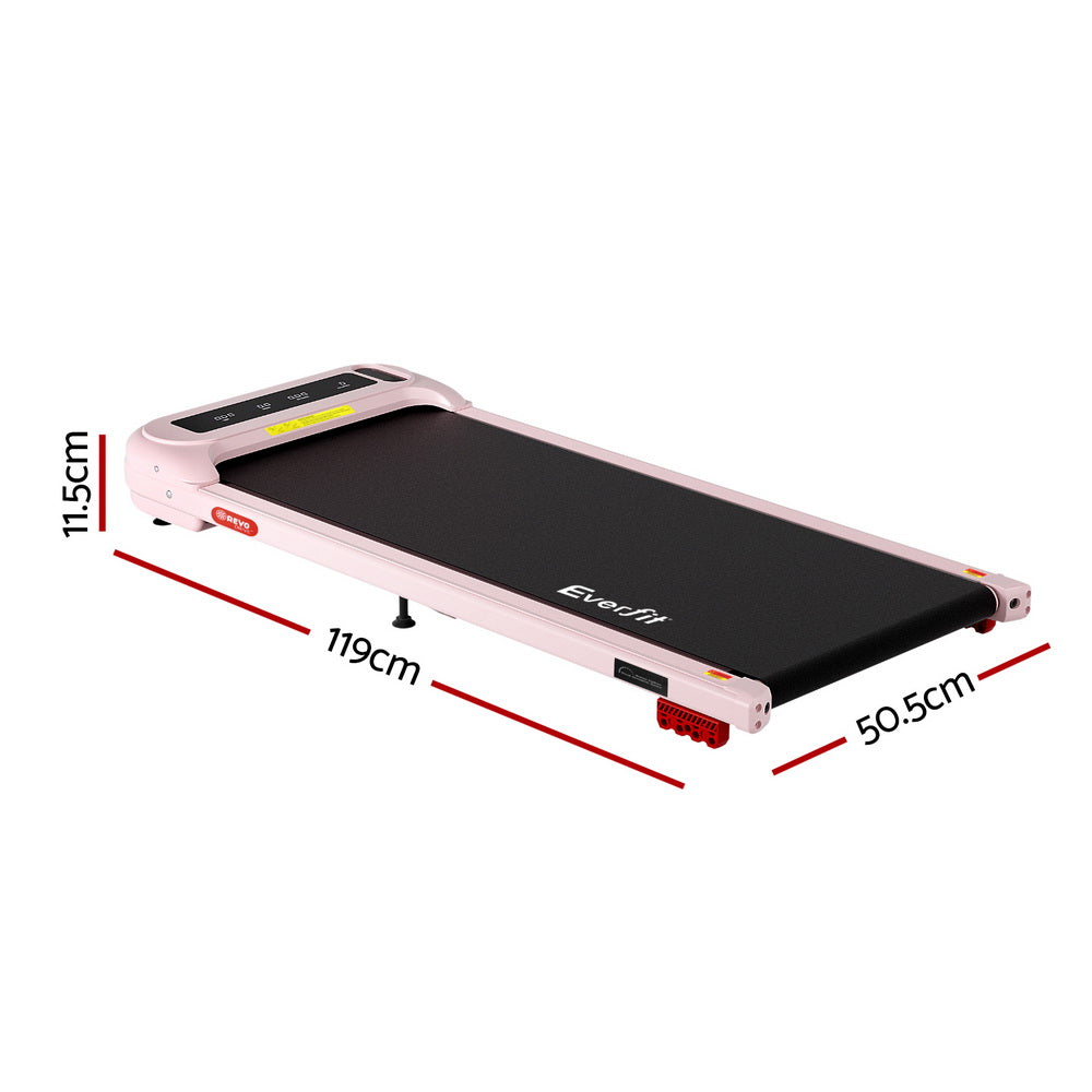 Everfit Treadmill Electric Walking Pad with Incline Under Desk Home Gym Pink-1