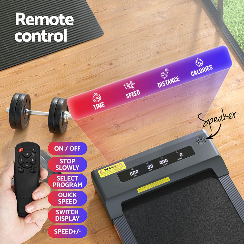 Everfit Treadmill Electric Walking Pad Under Desk Home Gym Fitness 400mm Grey-4