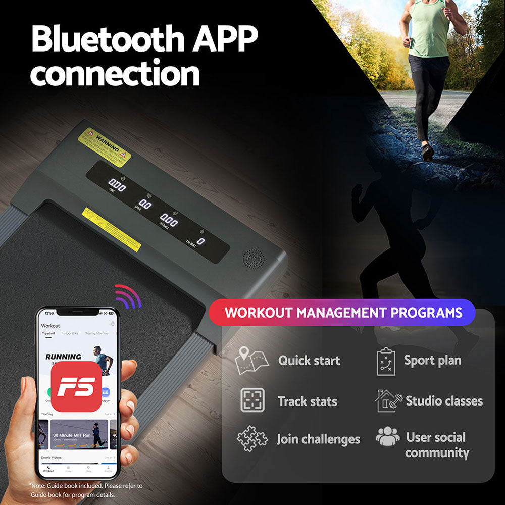 Everfit Treadmill Electric Walking Pad Under Desk Home Gym Fitness 400mm Grey-5