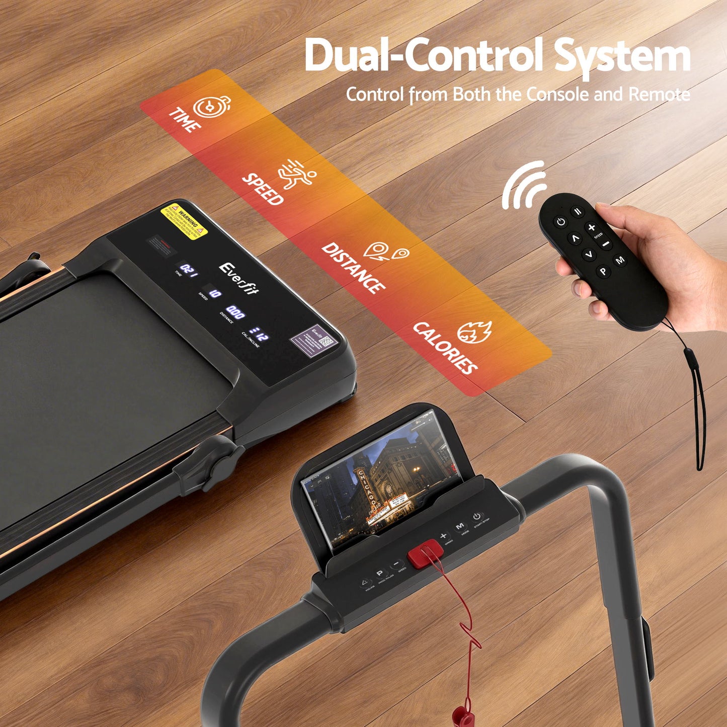 Everfit 3 in 1 Walking Pad Treadmill 20% Auto Incline Under Desk Foldable Treadmills for Home With 40cm Wide Belt