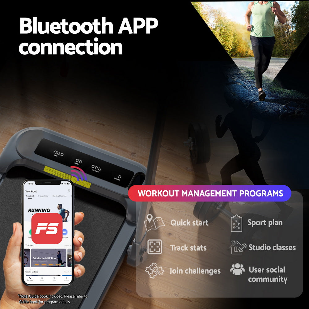 Everfit Treadmill Electric Walking Pad with Incline Foldable for Home Gym Grey-5