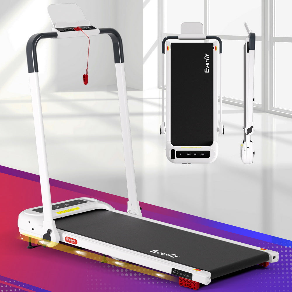Everfit Treadmill Electric Walking Pad with Incline Foldable for Home Gym White-6