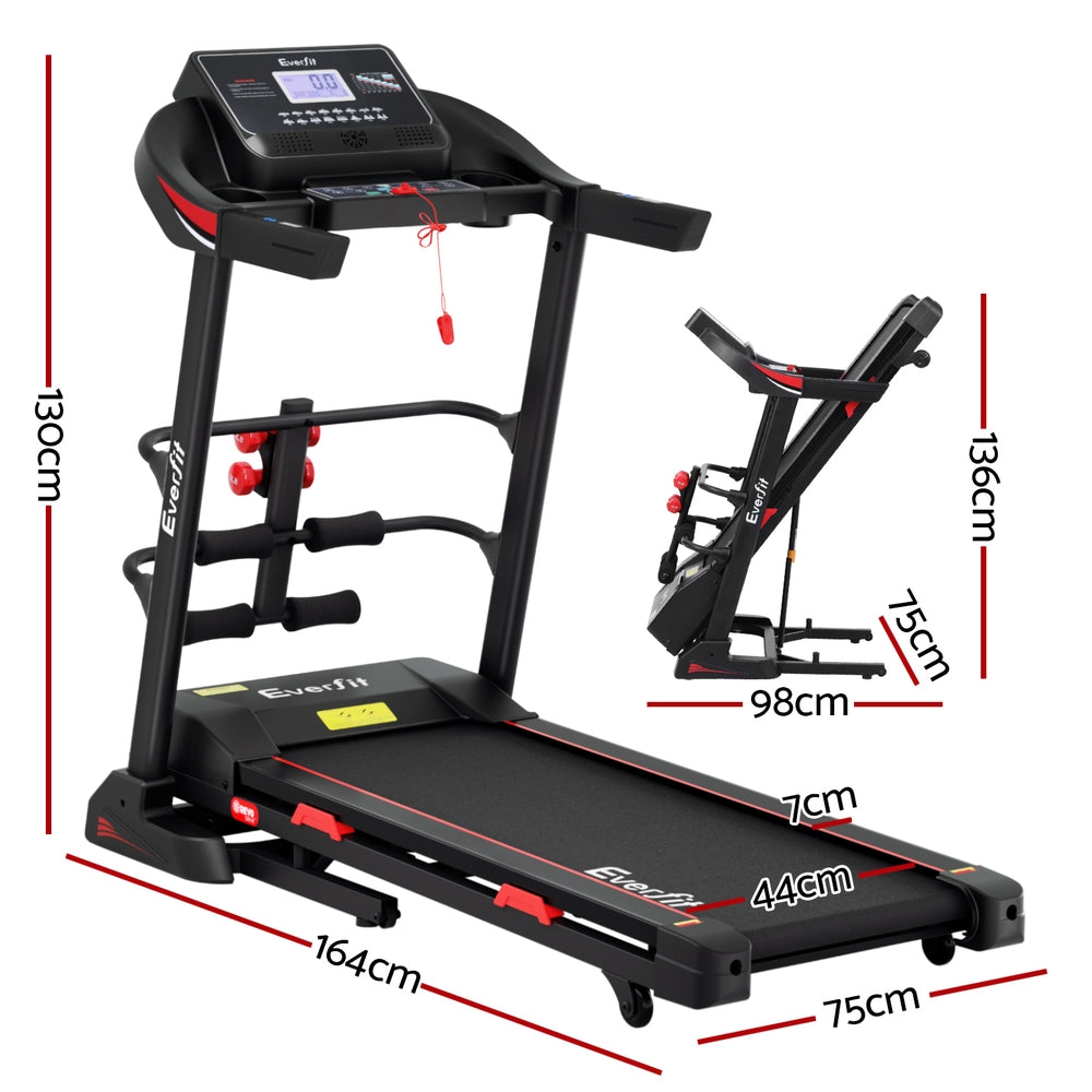 Everfit Treadmill Electric Home Gym Fitness Exercise Machine w/ Sit Up Bar 450mm-1