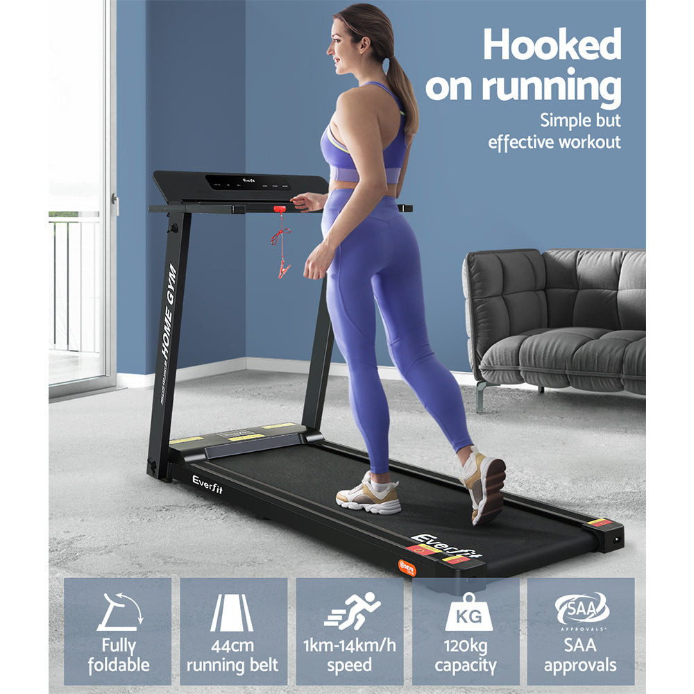 Everfit Treadmill Electric Home Gym Fitness Exercise Fully Foldable 450mm Black-5