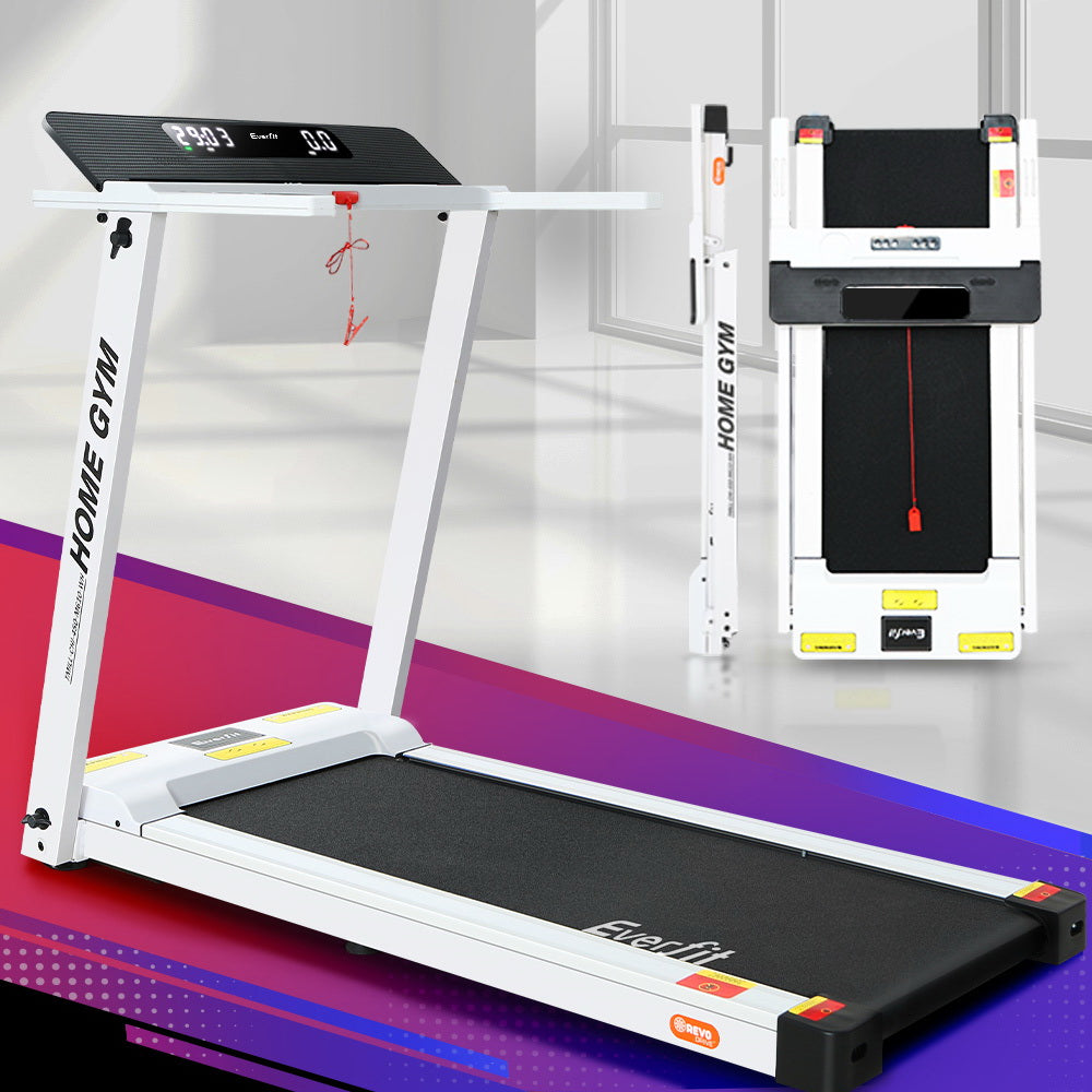 Everfit Treadmill Electric Home Gym Fitness Exercise Fully Foldable 450mm White-7