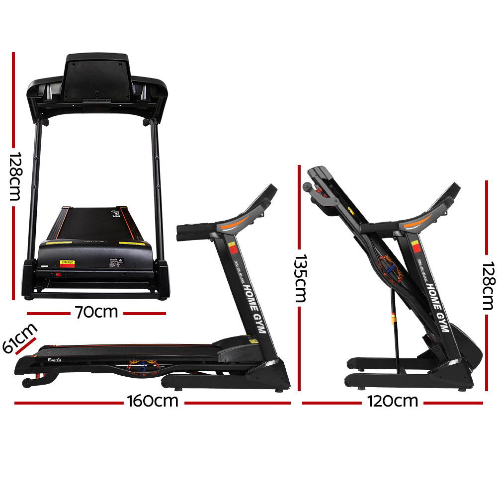 Everfit Treadmill Electric Auto Incline Home Gym Fitness Exercise Machine 480mm-1