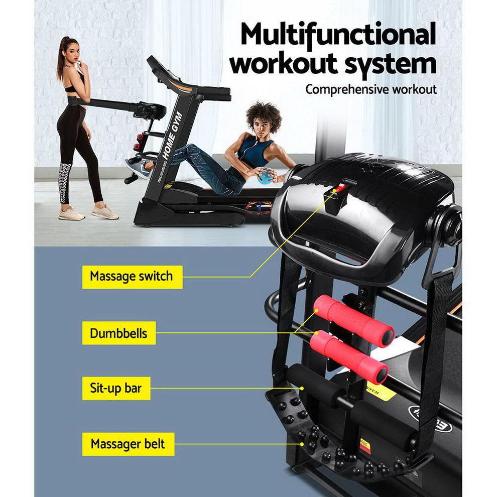 Everfit Treadmill Electric Home Gym Fitness Exercise Machine w/ – Oz ...