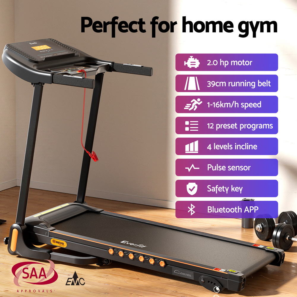 Everfit Treadmill Electric Home Gym Fitness Exercise Equipment Incline 390mm-3