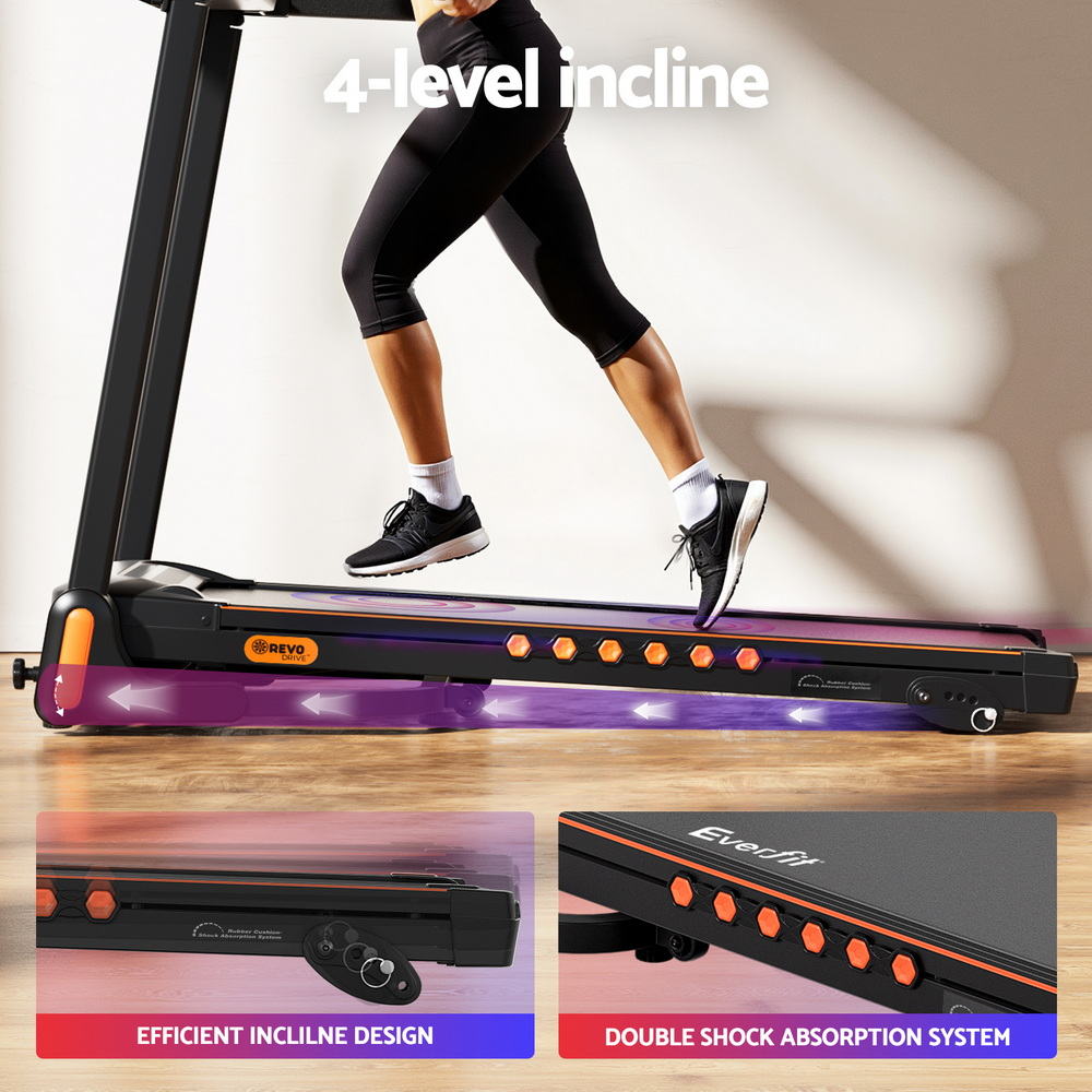 Everfit Treadmill Electric Home Gym Fitness Exercise Equipment Incline 390mm-5