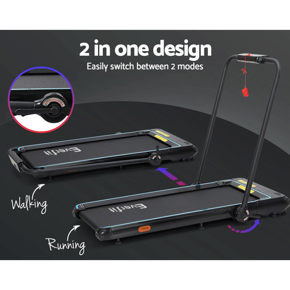 Everfit Treadmill Electric Walking Pad Under Desk Home Gym Fitness 420mm Remote-4
