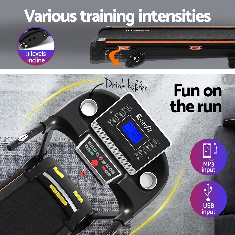 Everfit Treadmill Electric Home Gym Fitness Exercise Machine Hydraulic 420mm-5