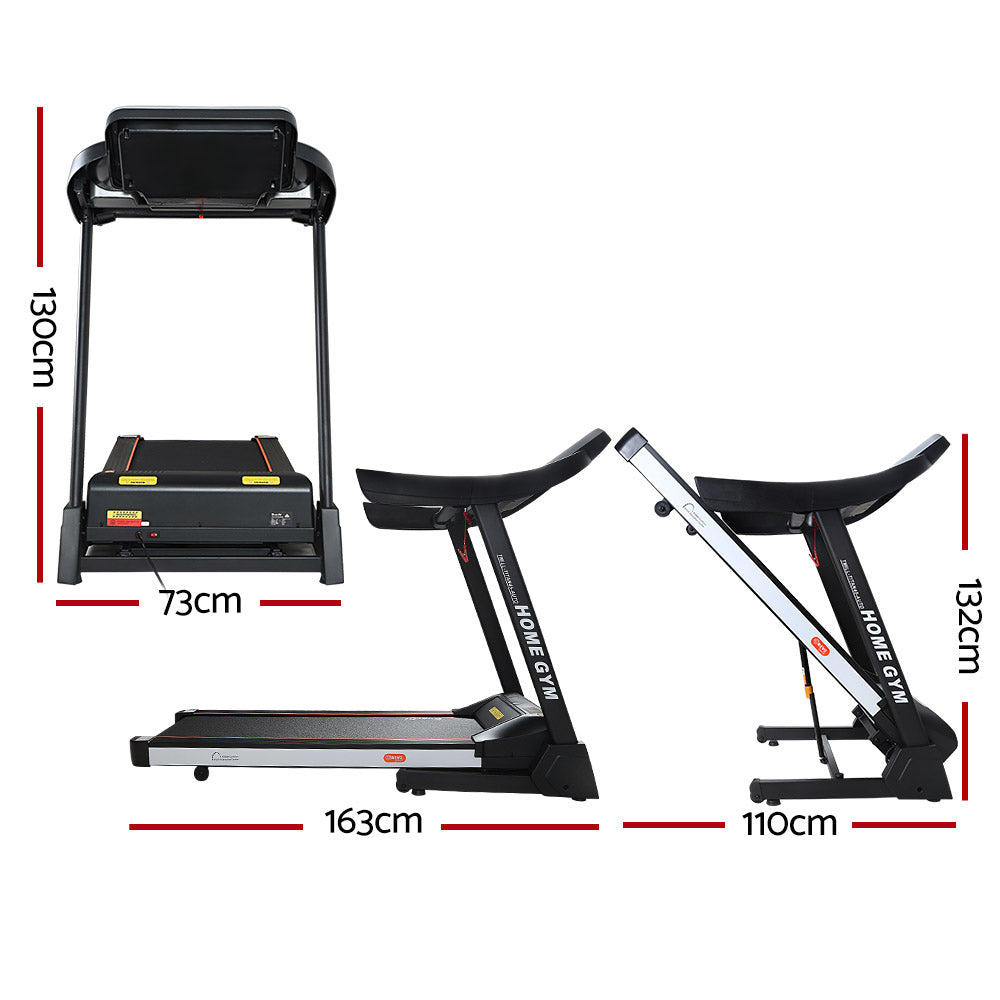 Everfit Treadmill Electric Auto Level Incline Home Gym Fitness Exercise 450mm-1