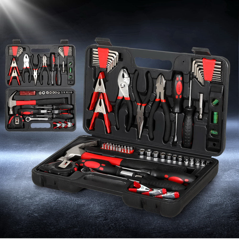 Giantz 70pcs Tool Kit Set Box Household Toolbox Repair Hard Case Black-4