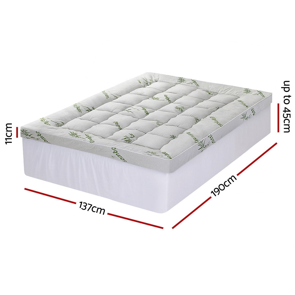 Giselle Mattress Topper 11cm Pillowtop toppers Bamboo Double-1