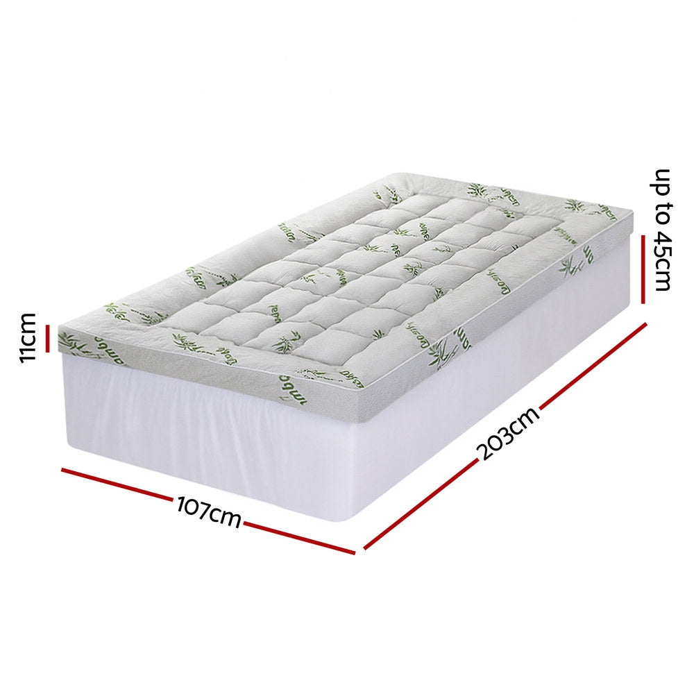 Giselle Mattress Topper 11cm Pillowtop toppers Bamboo King Single-1