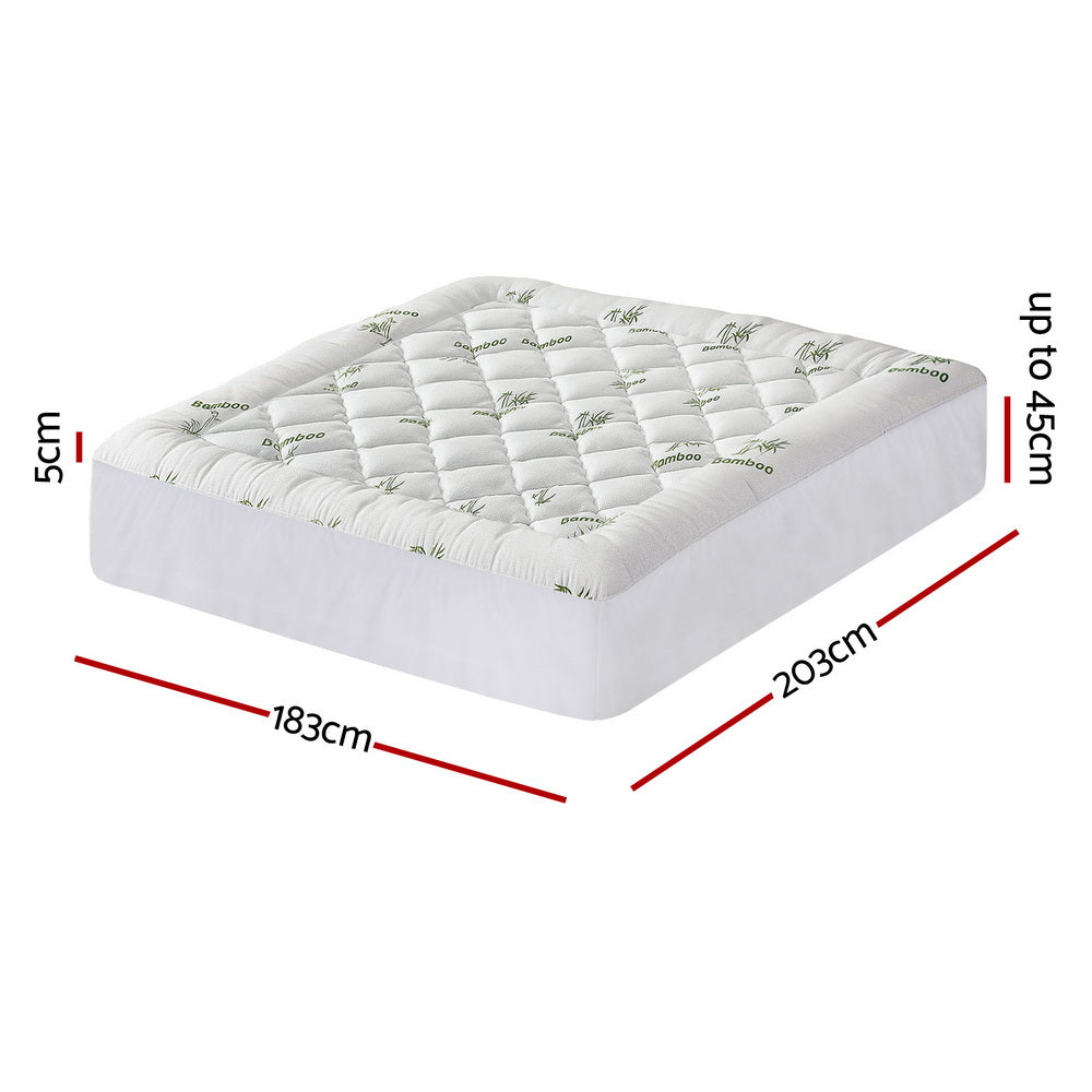 Giselle Mattress Topper 5cm Pillowtop toppers Bamboo King-1