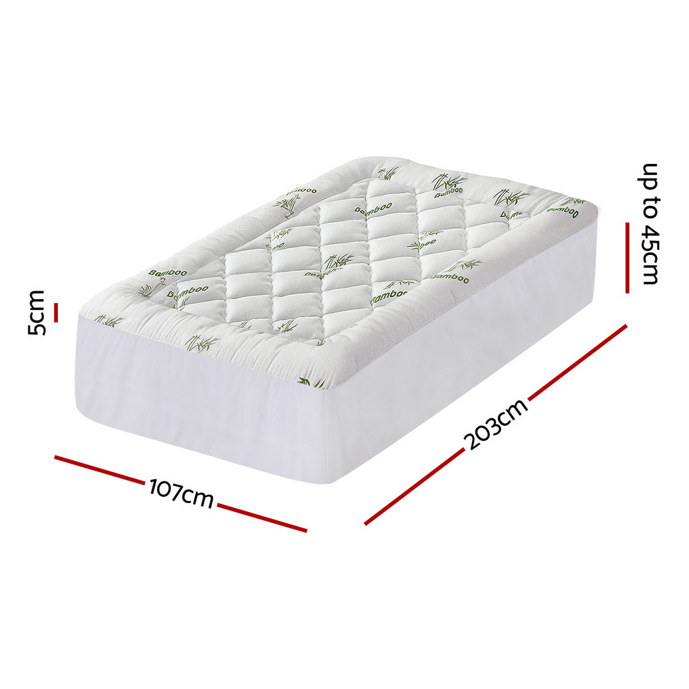 Giselle Mattress Topper 5cm Pillowtop toppers Bamboo King Single-1