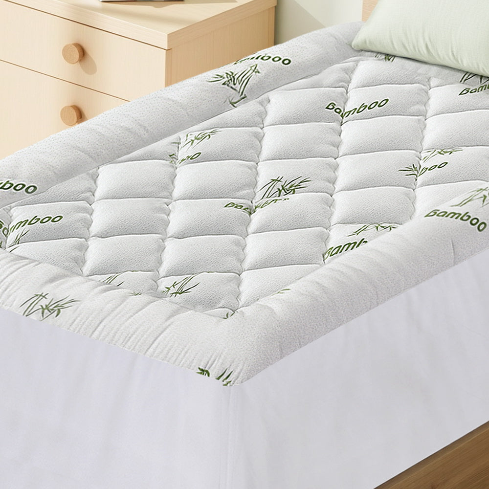 Giselle Mattress Topper 5cm Pillowtop toppers Bamboo Single-6