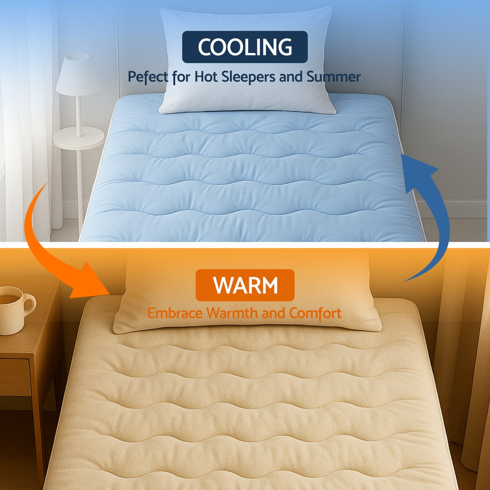 Giselle 5cm Mattress Topper Pillowtop toppers Double-Sided King Single-5