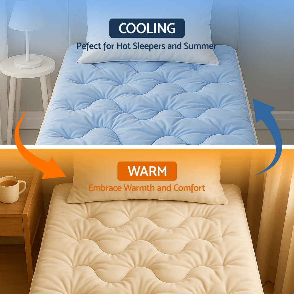 Giselle 5cm Mattress Topper Pillowtop toppers Double-Sided Single-5