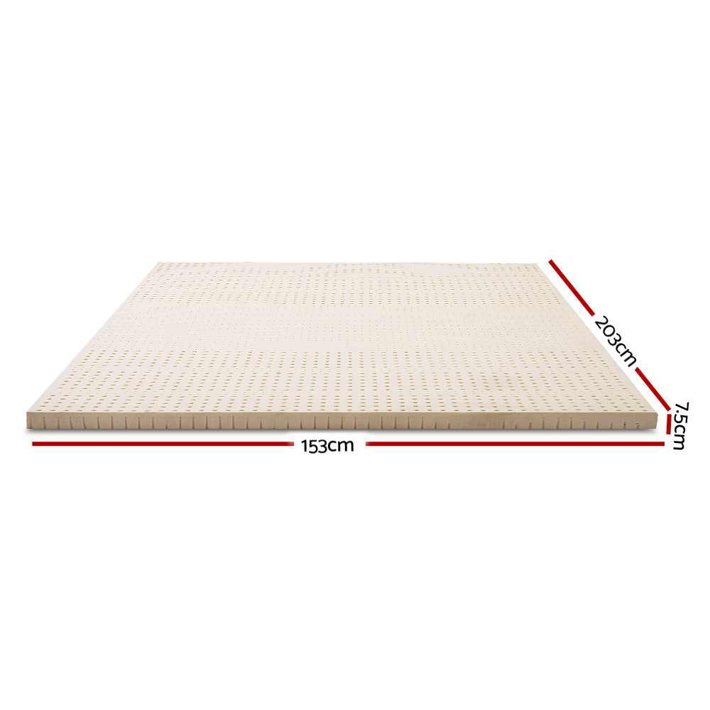 Giselle Bedding Latex Mattress Topper 7.5cm Queen-1