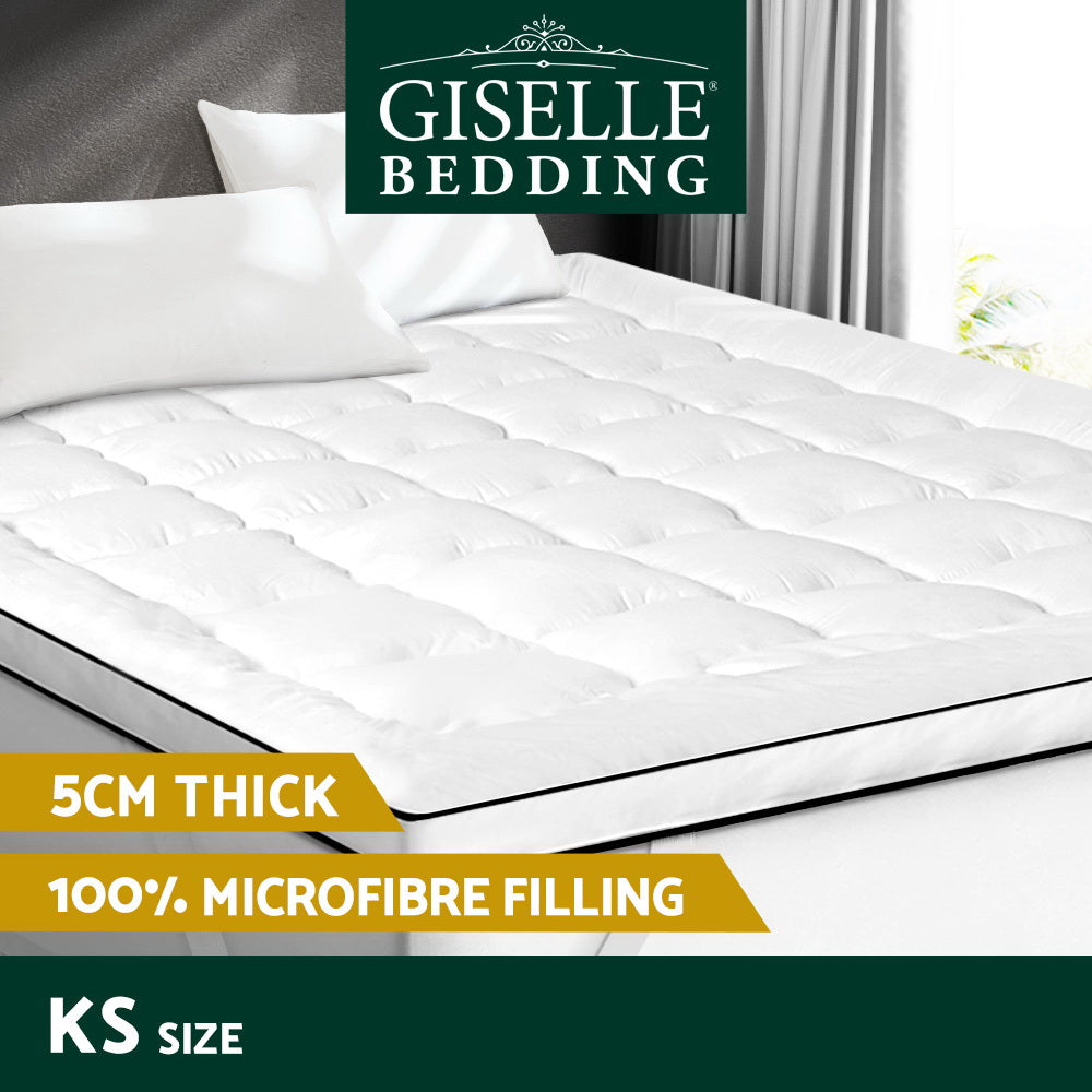 Giselle Bedding Mattress Topper Pillowtop - King Single-2