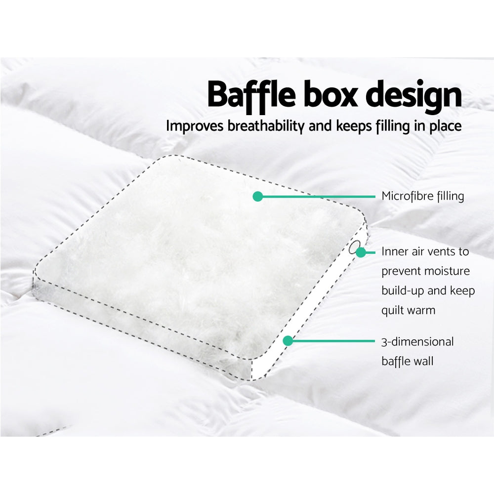 Giselle Bedding Mattress Topper Pillowtop Protector Pad Double-3