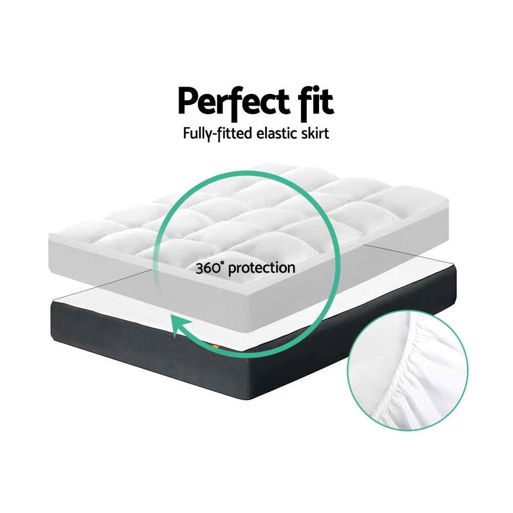 Giselle Bedding Mattress Topper Pillowtop Protector Pad Double-5