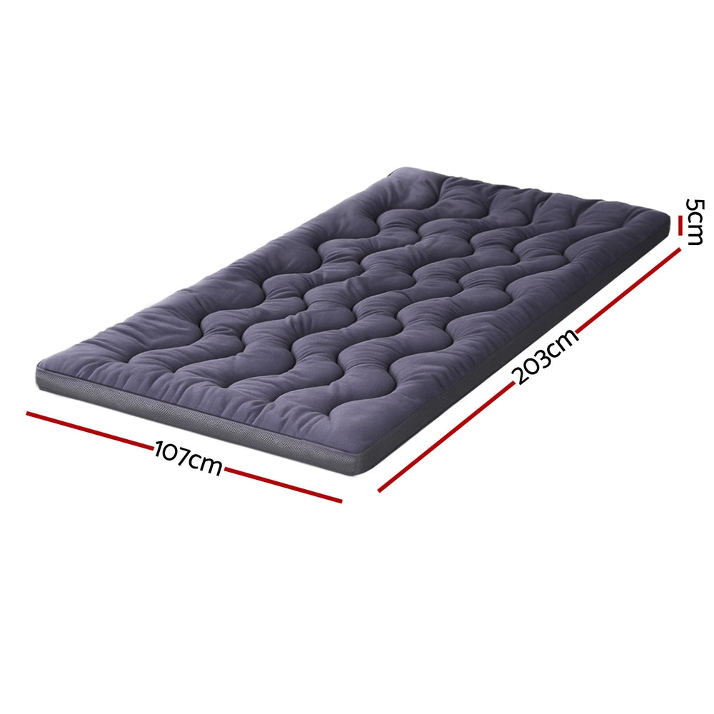 Giselle 5cm Mattress Topper Pillowtop toppers Bamboo Charcoal King Single-1
