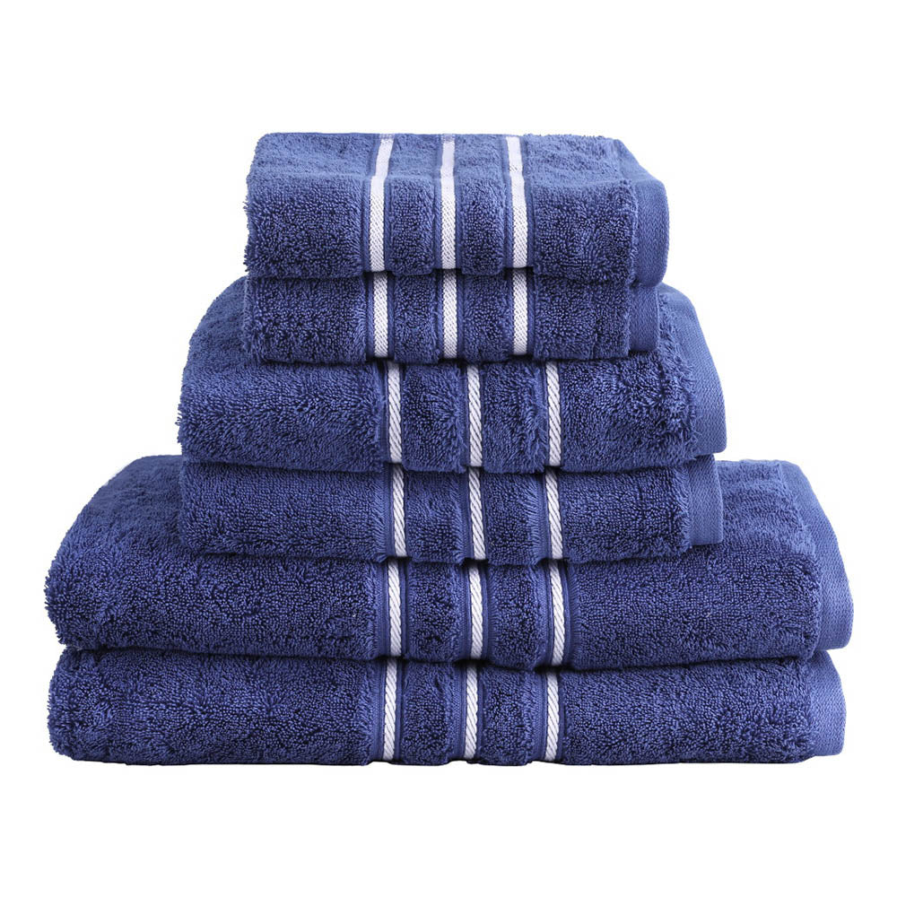 6 Pack Bath Towels Set Cotton Towel Navy-0