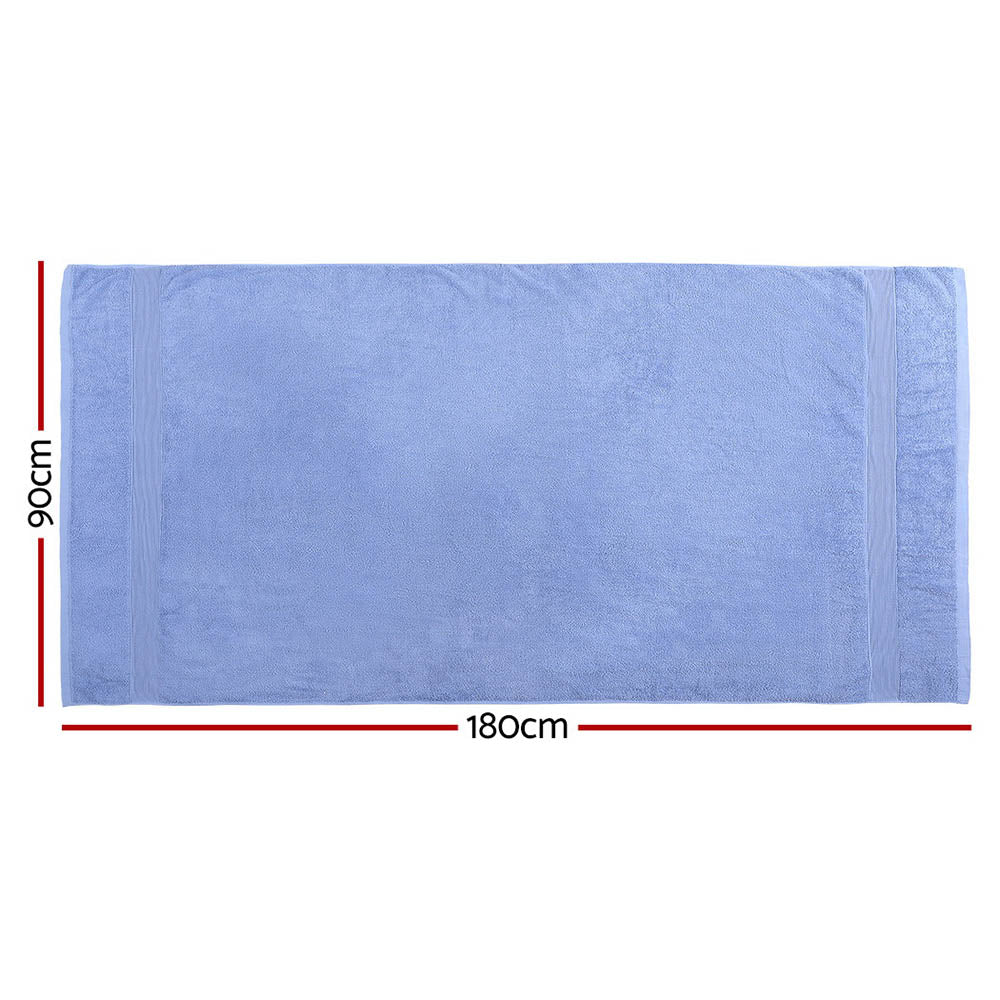 2 Pack Bath Sheets Set Cotton Extra Large Towel Blue-1