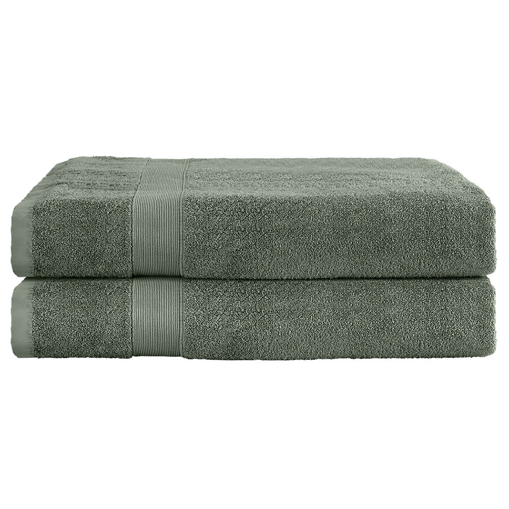 2 Pack Bath Sheets Set Cotton Extra Large Towel Green-0