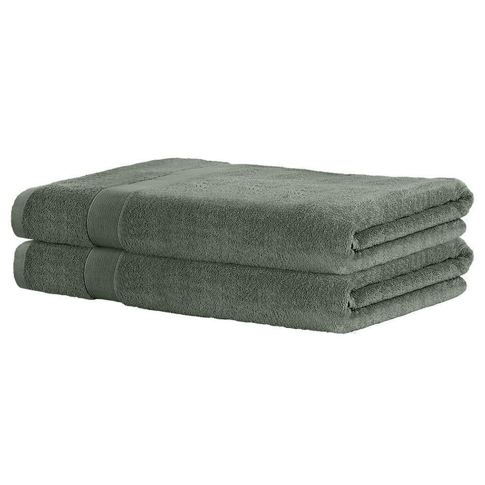 2 Pack Bath Sheets Set Cotton Extra Large Towel Green-2